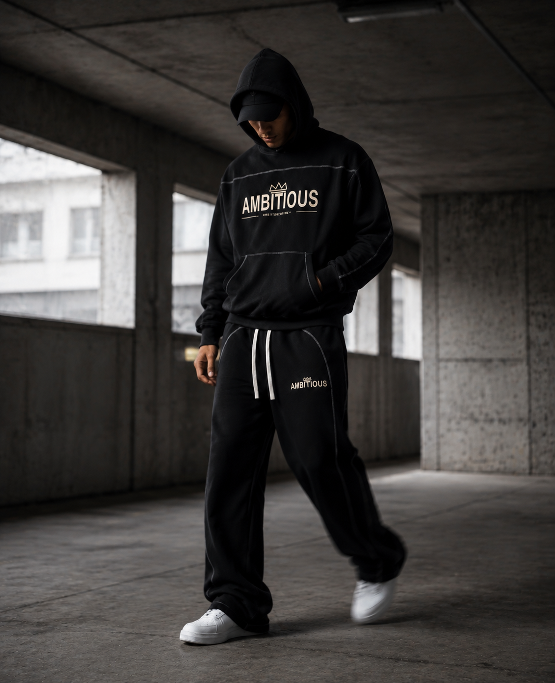 AMBITIOUS™ Oversized Streetwear Hoodie