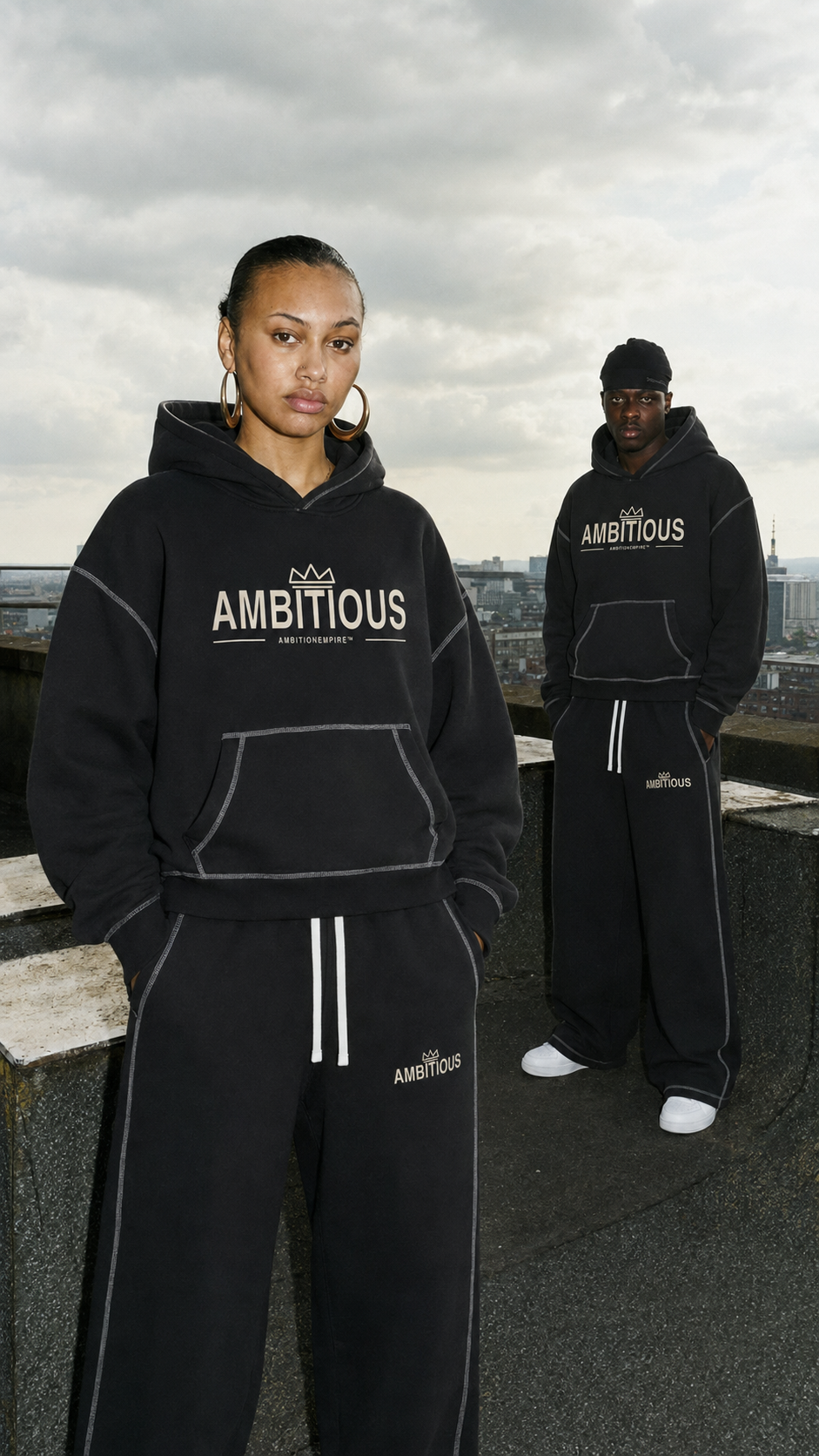 AMBITIOUS™ Oversized Streetwear Hoodie
