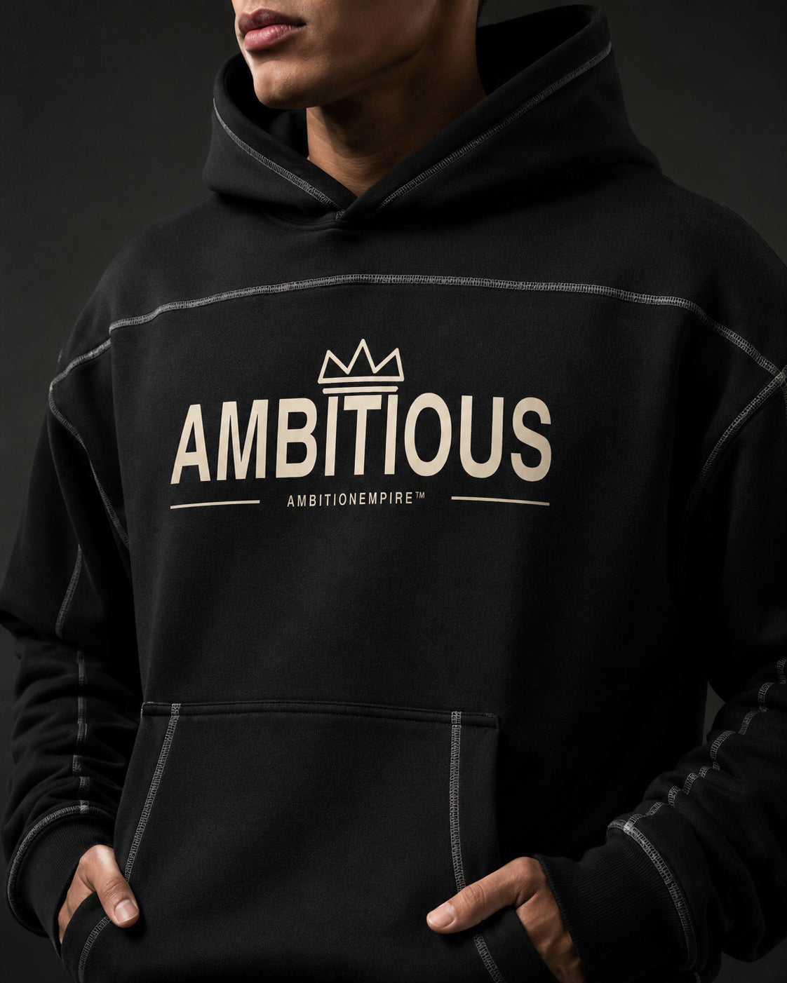 AMBITIOUS™ Oversized Streetwear Hoodie