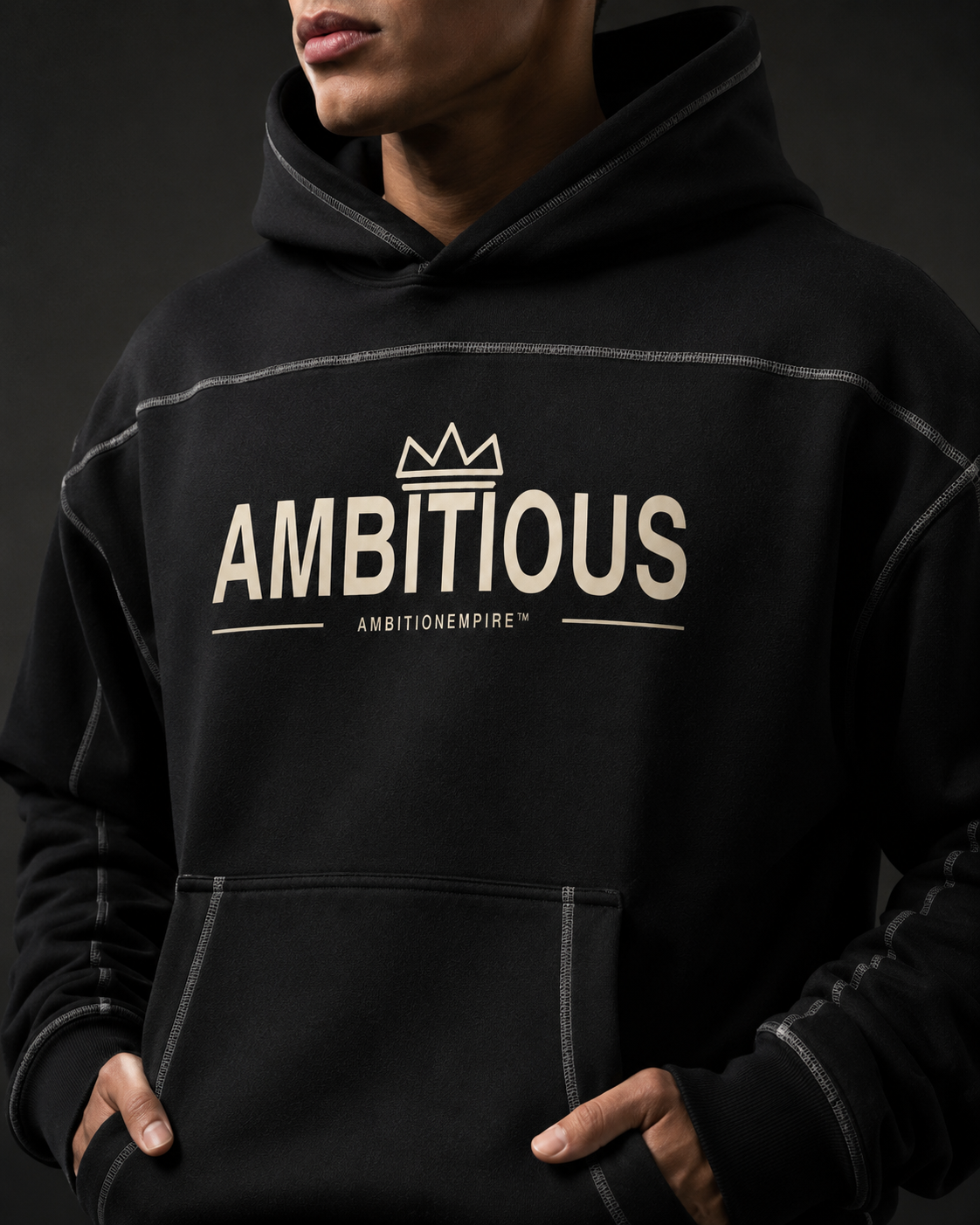 AMBITIOUS™ Oversized Streetwear Hoodie